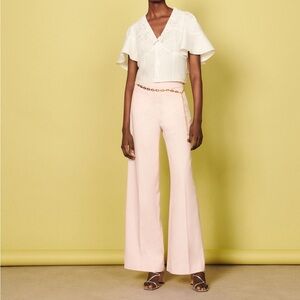 Sandro pleated pink trousers